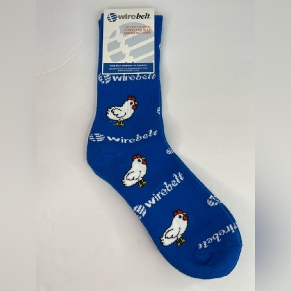 Wire belt performance chicken crews‎ sock  size medium NEW sock fancy